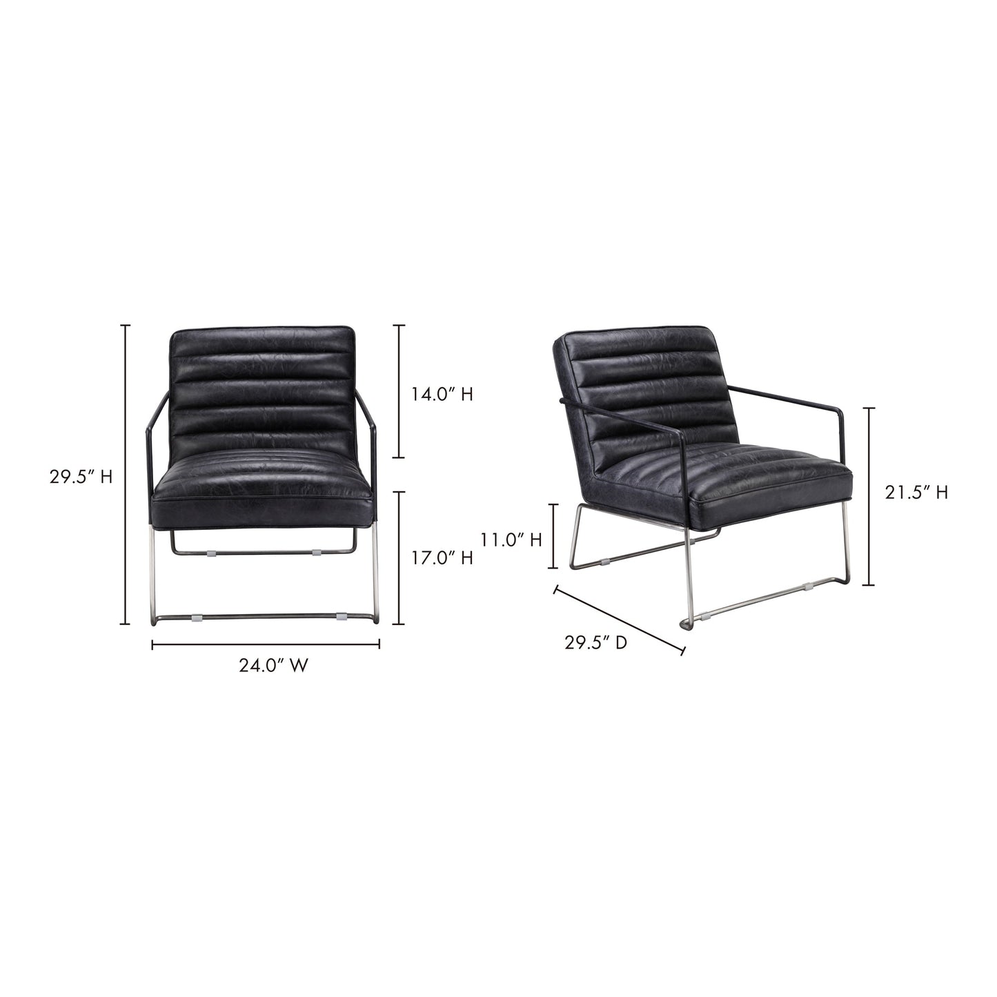 DESMOND CLUB CHAIR ONYX BLACK LEATHER-4