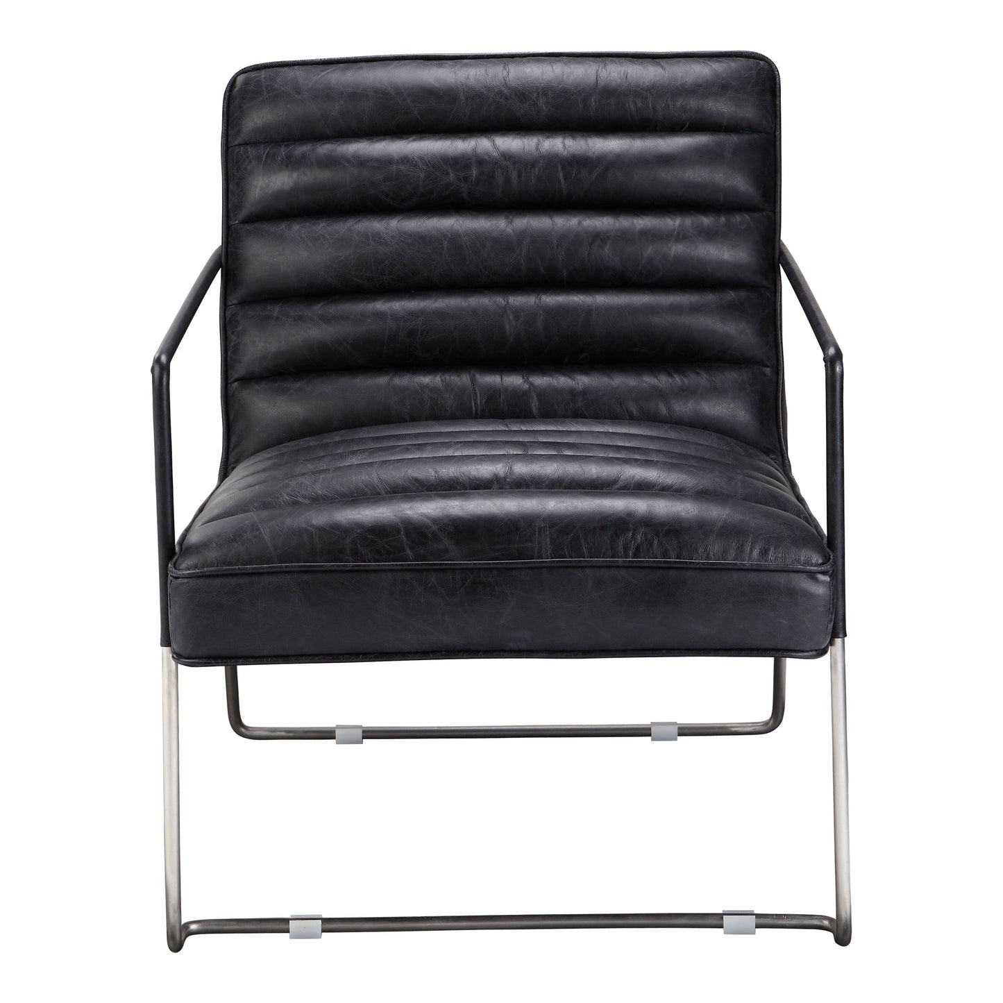 DESMOND CLUB CHAIR ONYX BLACK LEATHER-0