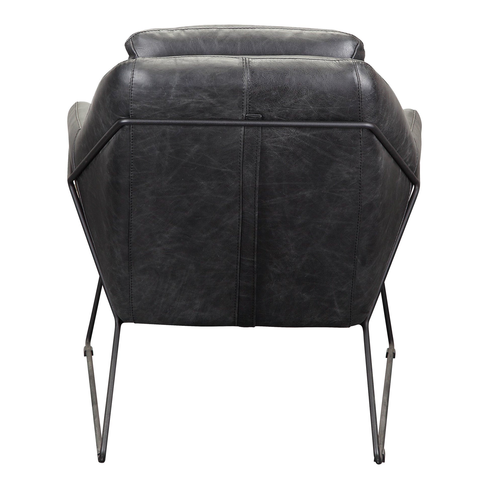 GREER CLUB CHAIR ONYX BLACK LEATHER-2