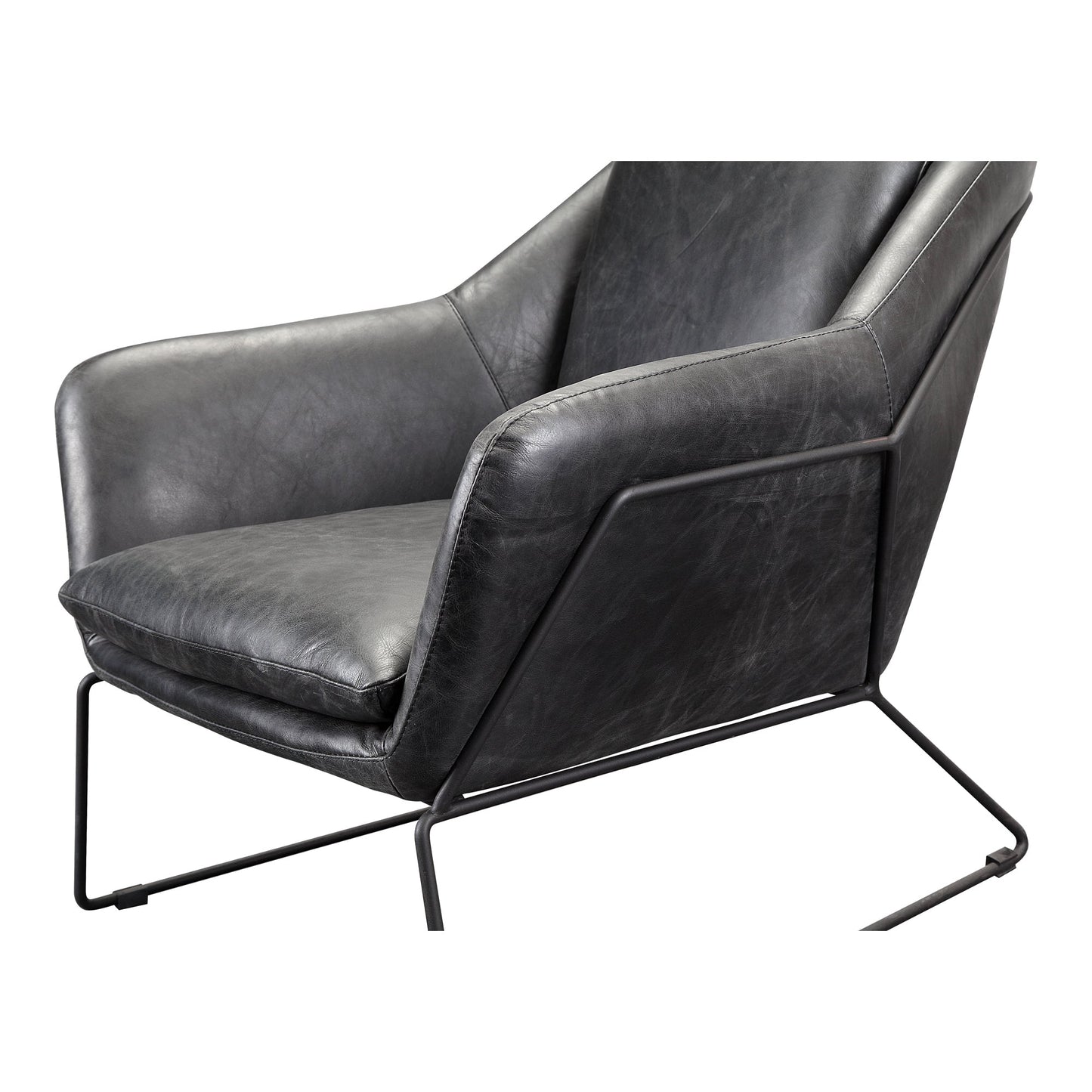 GREER CLUB CHAIR ONYX BLACK LEATHER-3