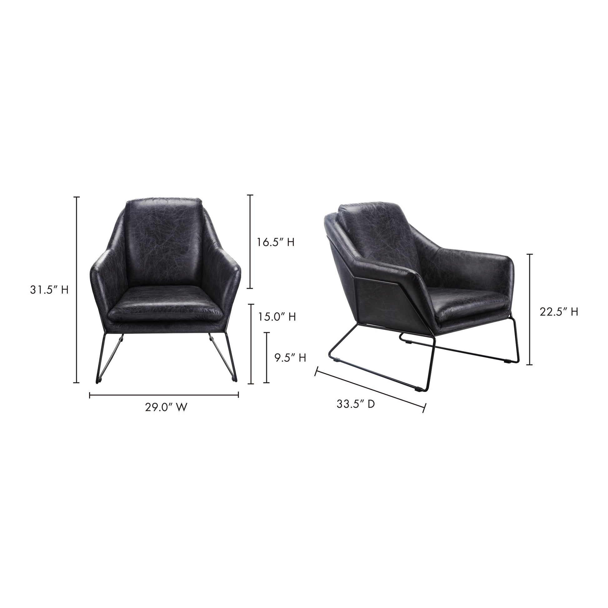 GREER CLUB CHAIR ONYX BLACK LEATHER-7