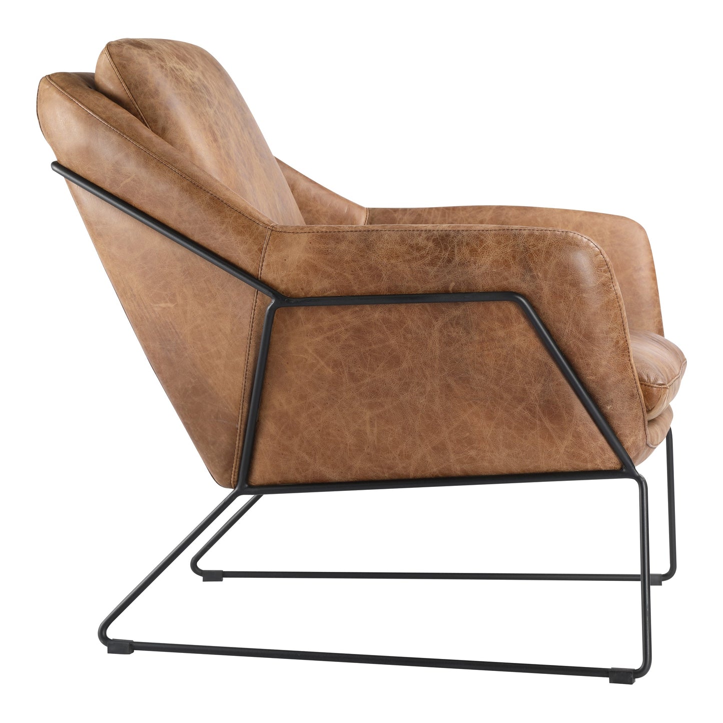 GREER CLUB CHAIR OPEN ROAD BROWN LEATHER-2