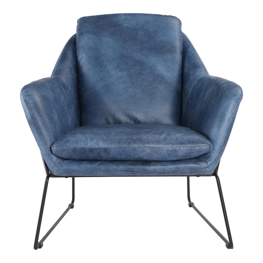 GREER CLUB CHAIR KAISO BLUE LEATHER-0