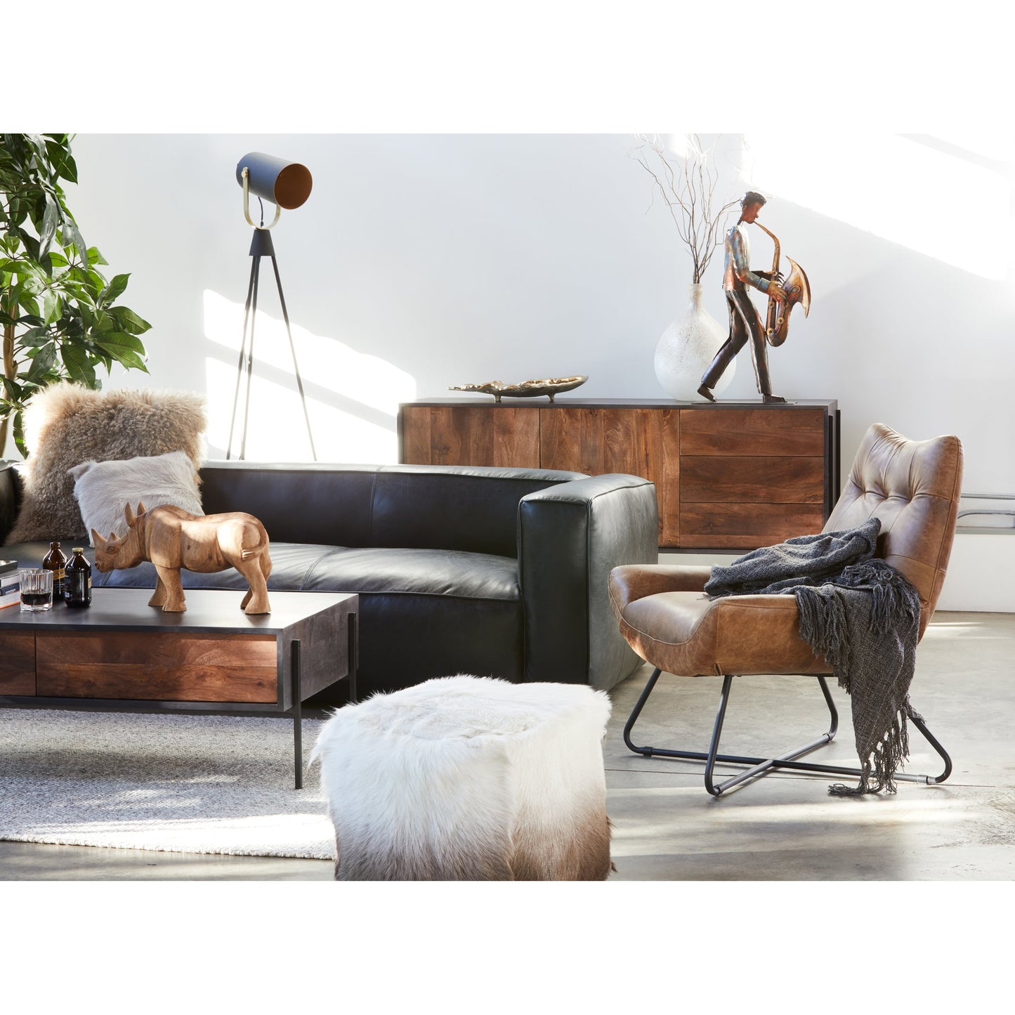 GRADUATE LOUNGE CHAIR OPEN ROAD BROWN LEATHER-6