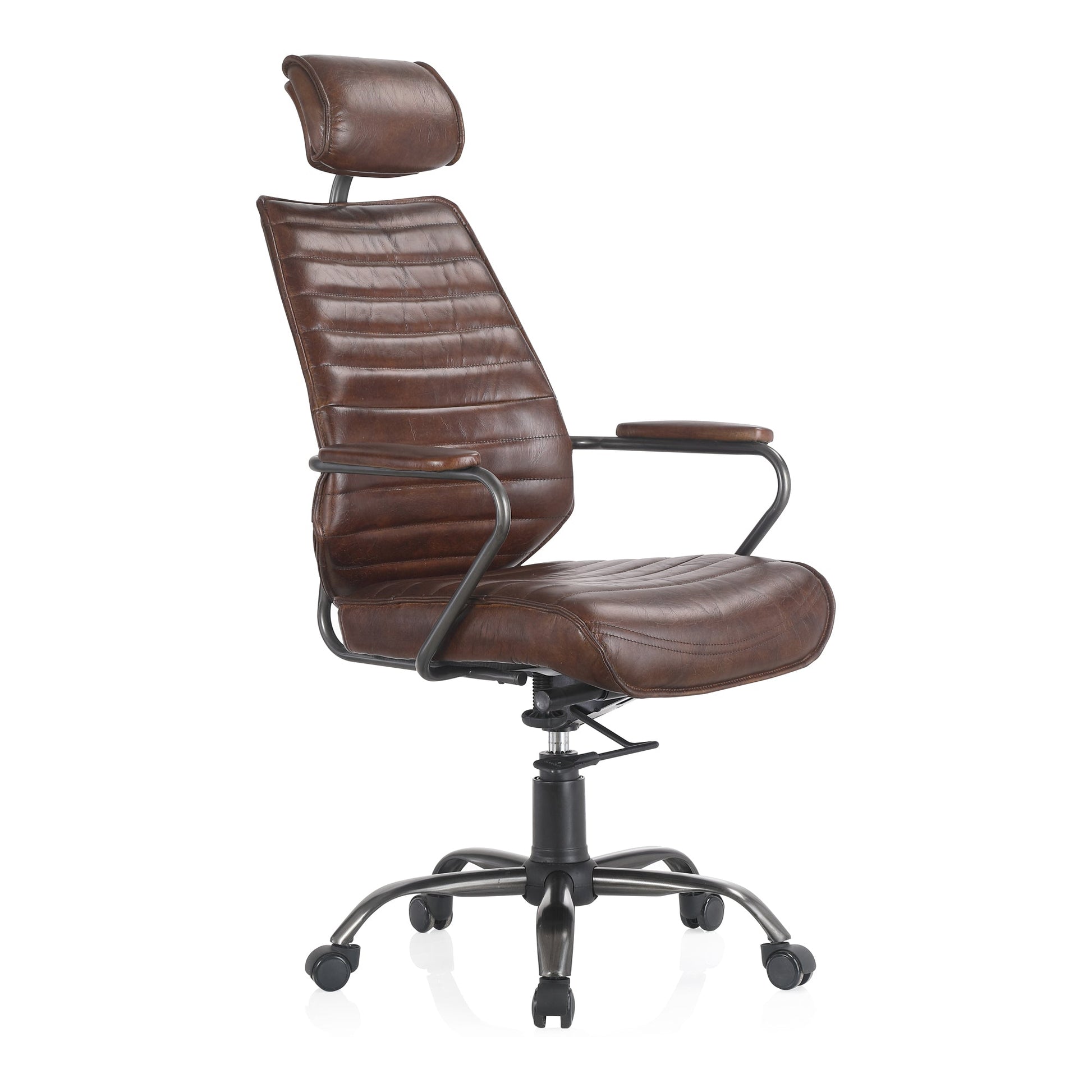 EXECUTIVE OFFICE CHAIR DARK BROWN LEATHER-1