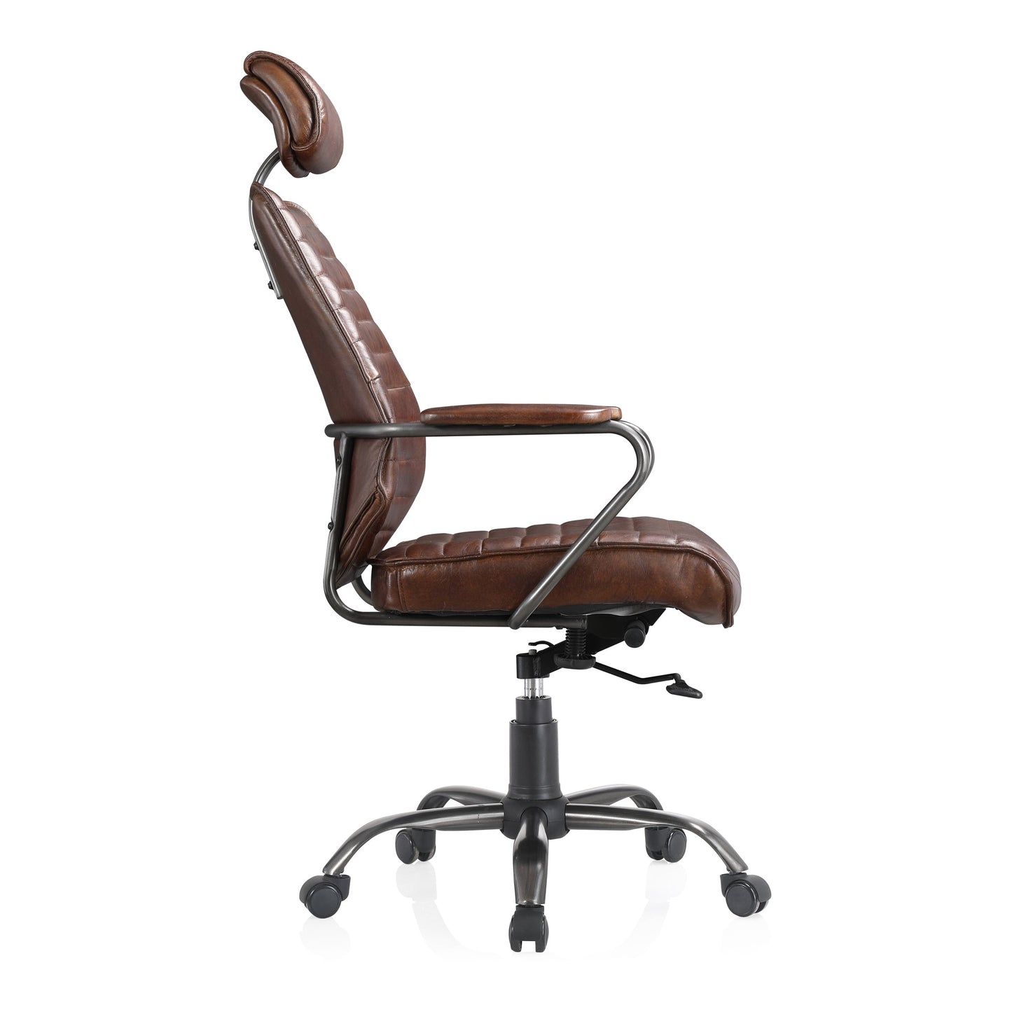 EXECUTIVE OFFICE CHAIR DARK BROWN LEATHER-2