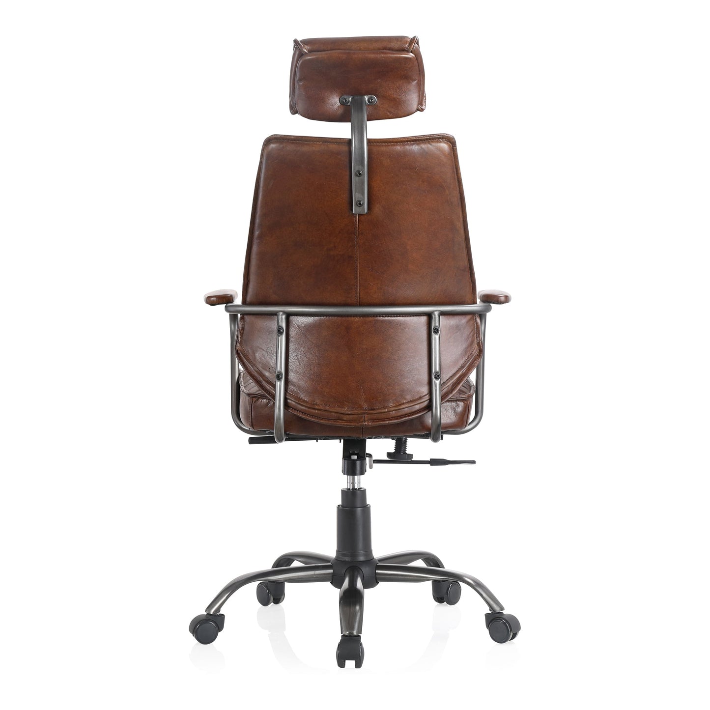 EXECUTIVE OFFICE CHAIR DARK BROWN LEATHER-3