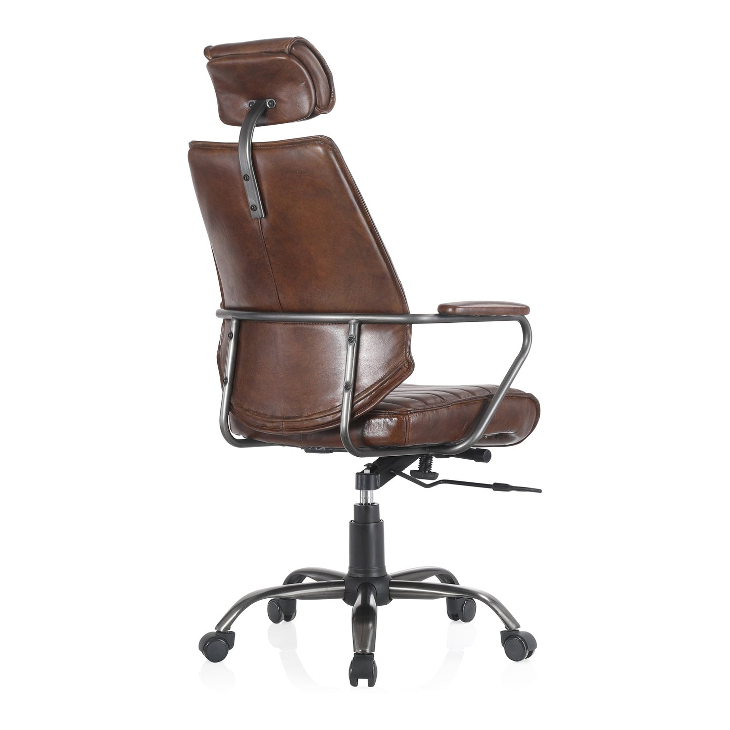 EXECUTIVE OFFICE CHAIR DARK BROWN LEATHER-4