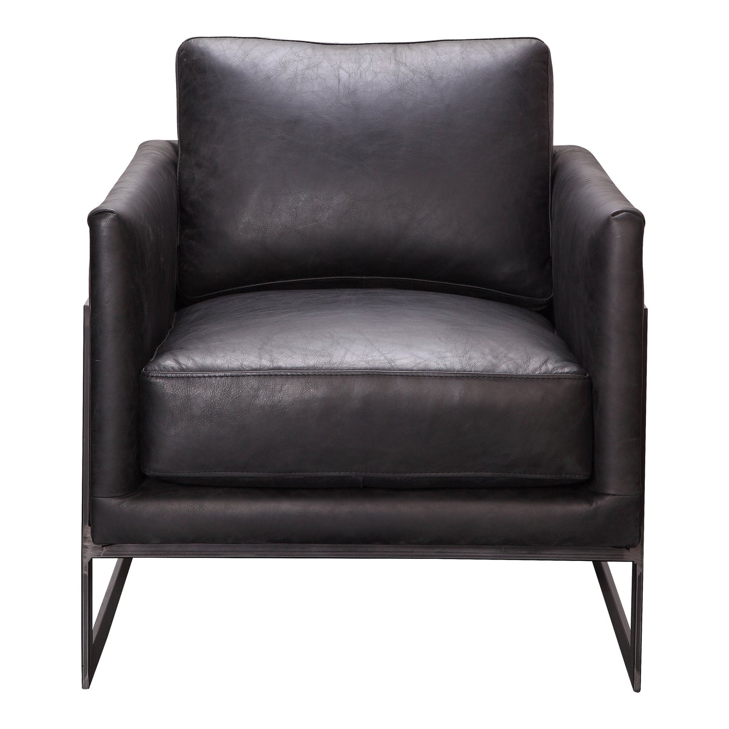 LUXLEY CLUB CHAIR ONYX BLACK LEATHER-0