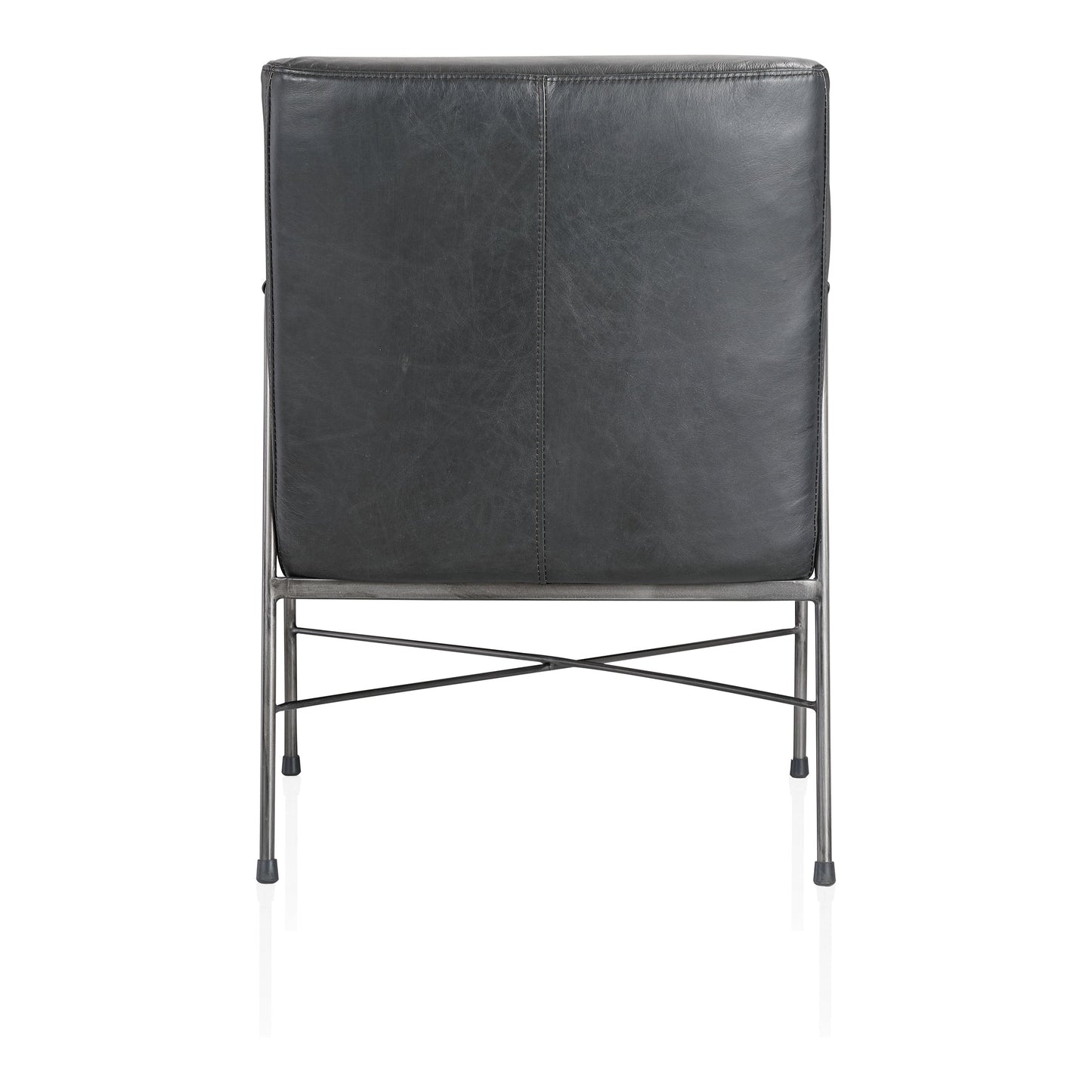 DAGWOOD LEATHER ARM CHAIR ONYX BLACK LEATHER-3