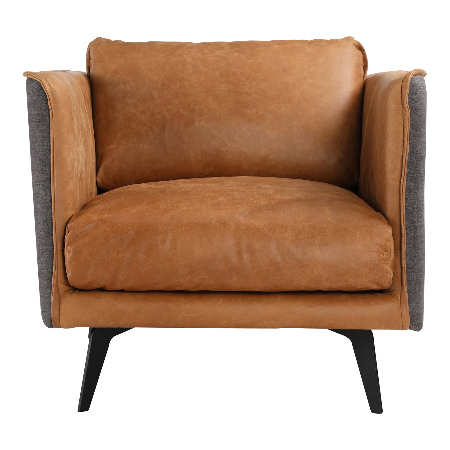 MESSINA LEATHER ARM CHAIR CIGARE TAN LEATHER-0