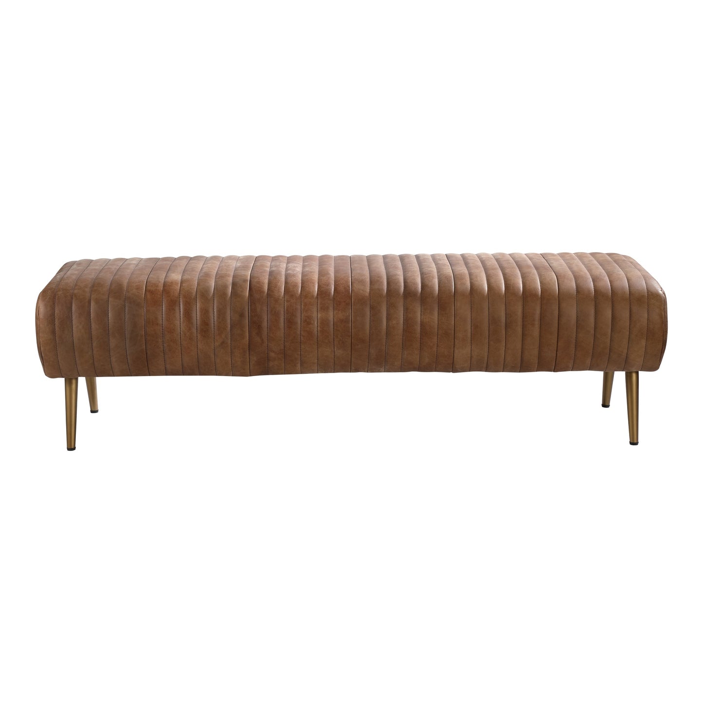 ENDORA BENCH OPEN ROAD BROWN LEATHER-0