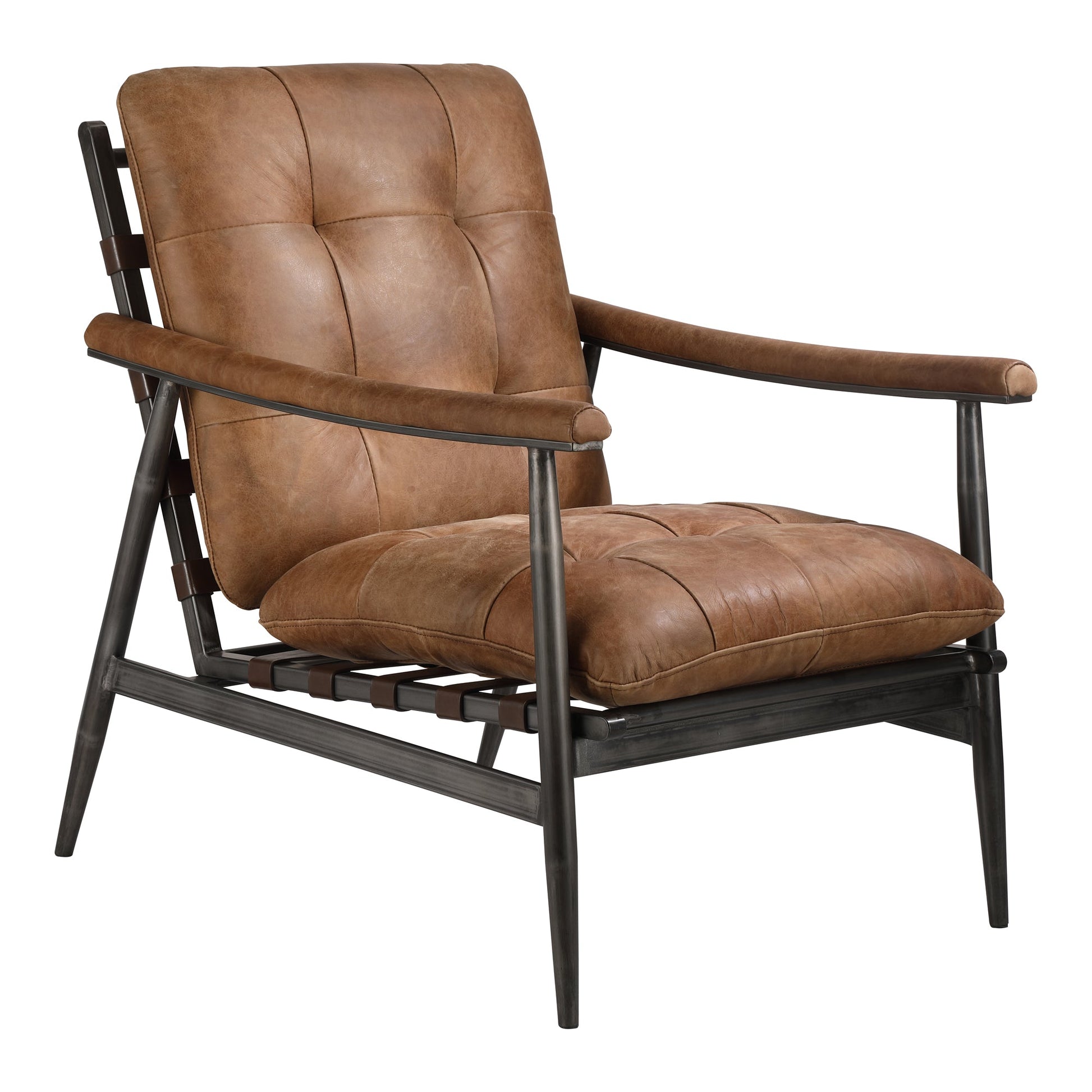 SHUBERT ACCENT CHAIR OPEN ROAD BROWN LEATHER-1