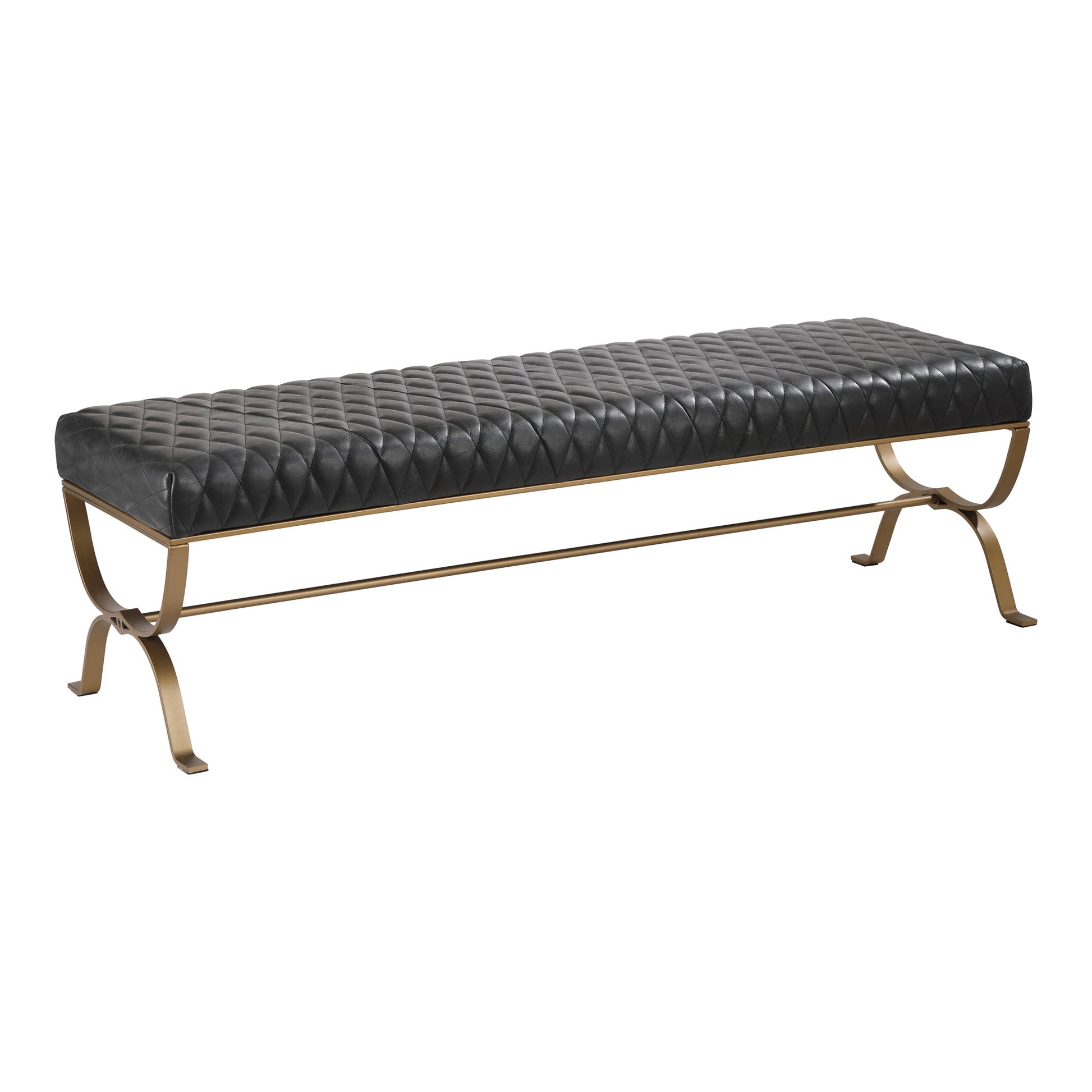 TEATRO BENCH ONYX BLACK LEATHER-1