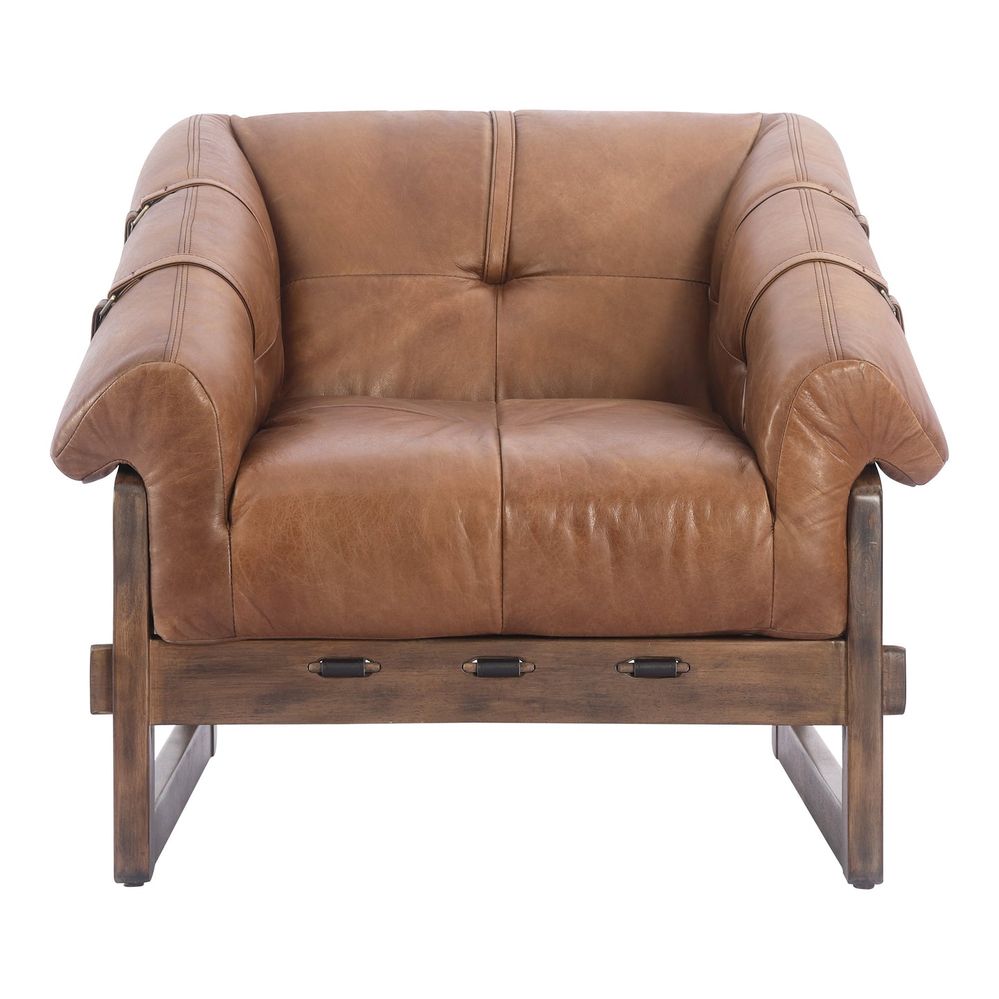 BELLOS ACCENT CHAIR OPEN ROAD BROWN LEATHER-0