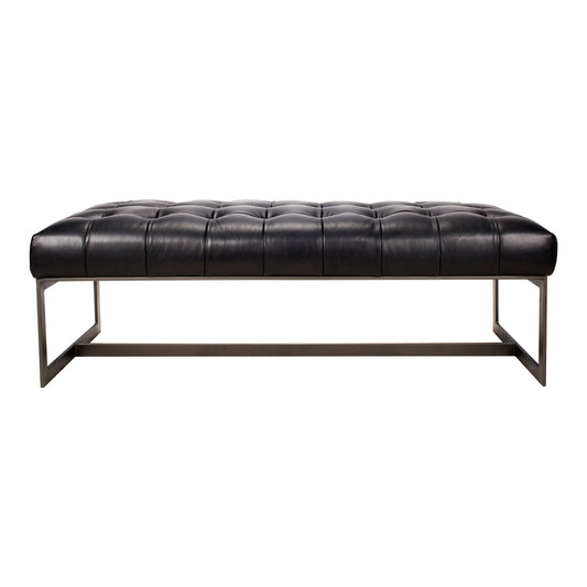 WYATT LEATHER BENCH BLACK-0