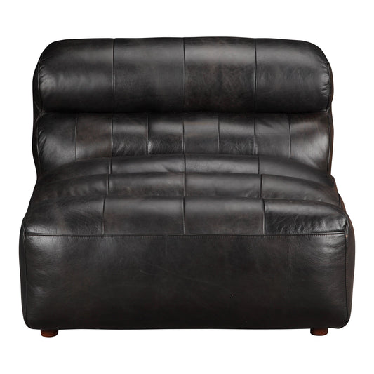 RAMSAY LEATHER SLIPPER CHAIR ANTIQUE BLACK-0