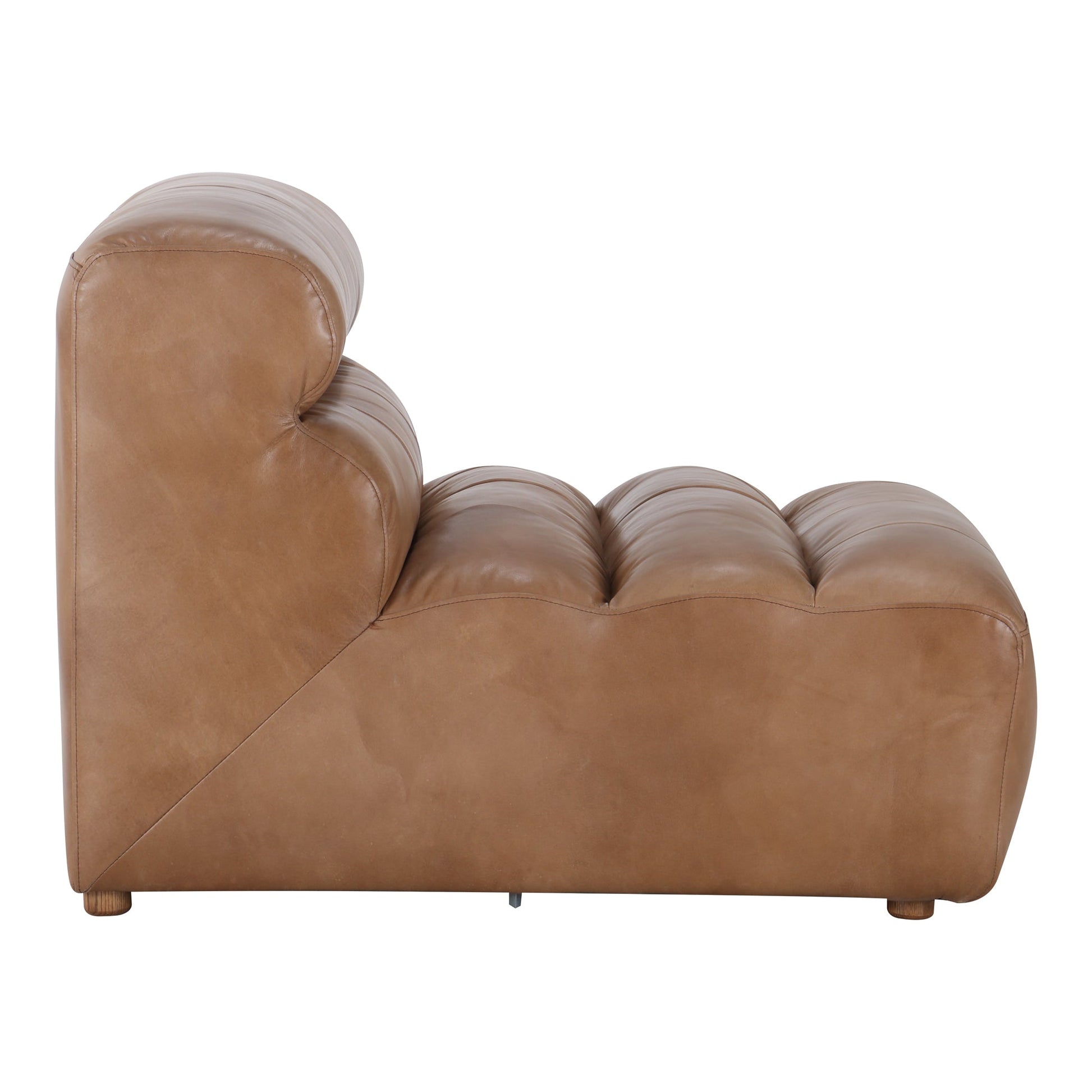 RAMSAY LEATHER SLIPPER CHAIR TAN-2