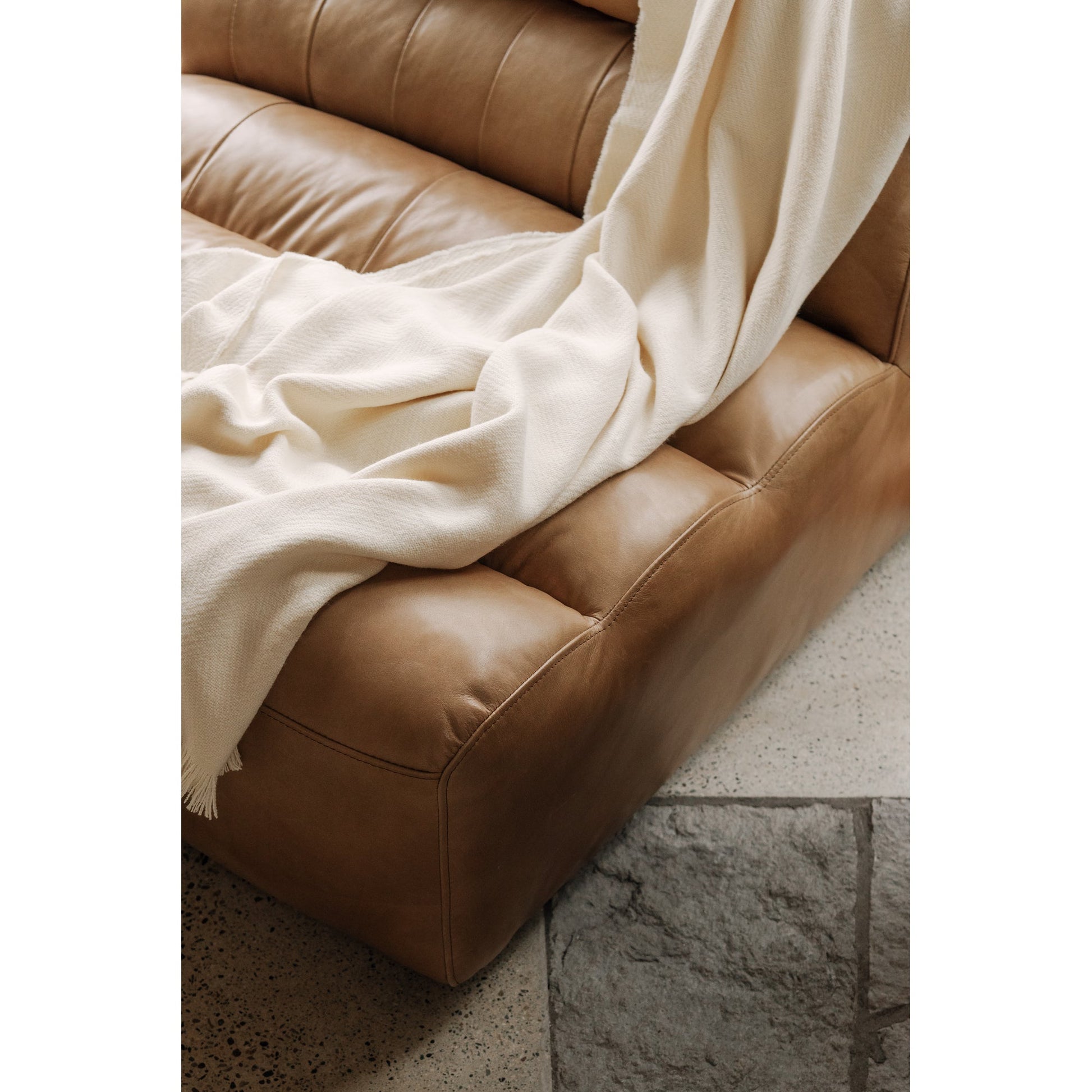 RAMSAY LEATHER SLIPPER CHAIR TAN-7