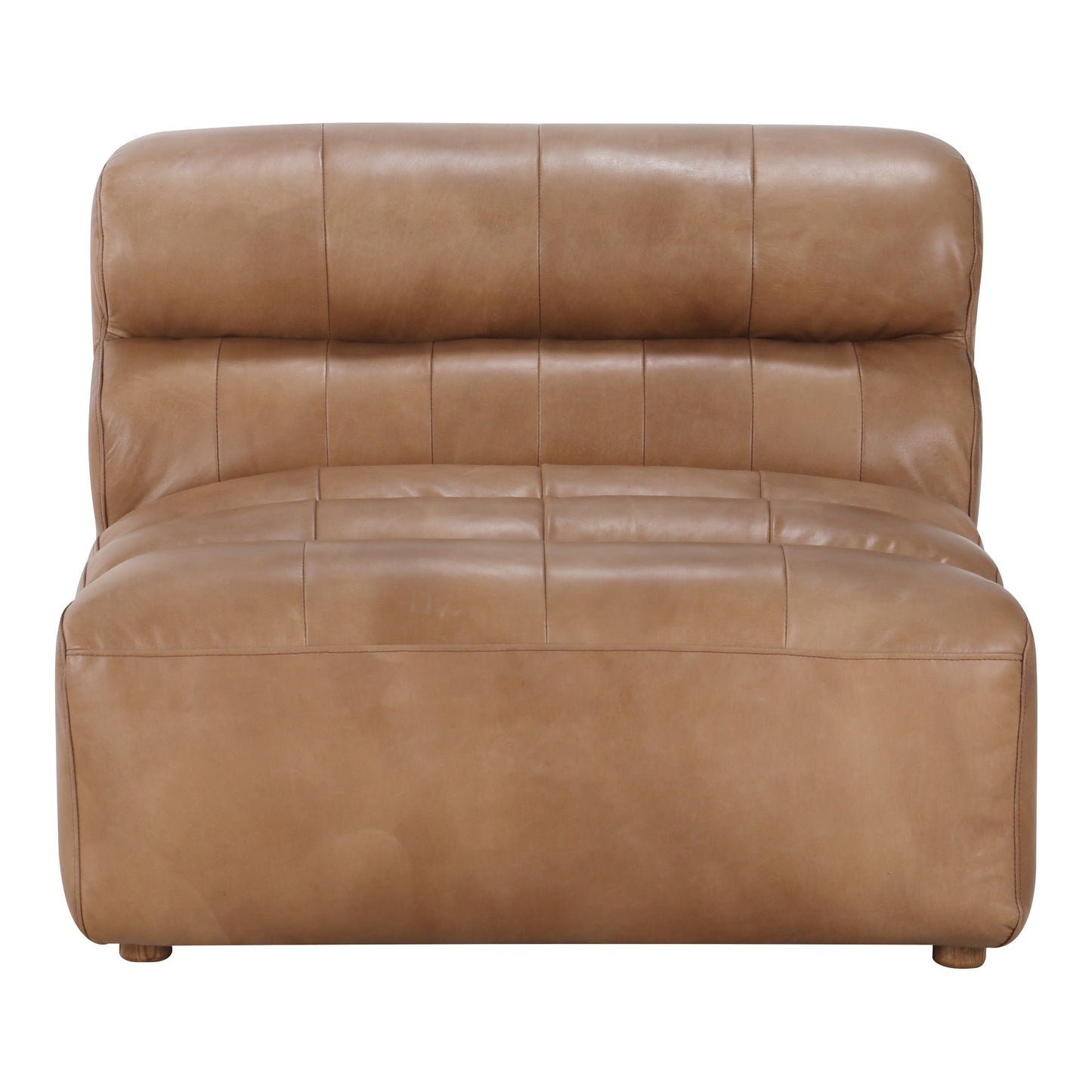 RAMSAY LEATHER SLIPPER CHAIR TAN-0