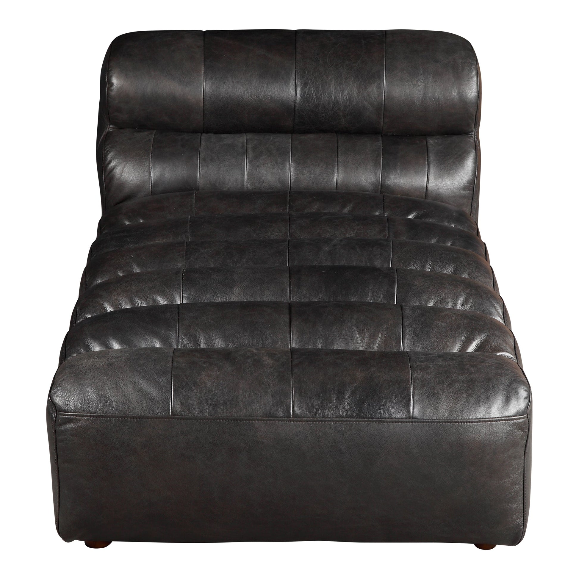 RAMSAY LEATHER CHAISE ANTIQUE BLACK-0