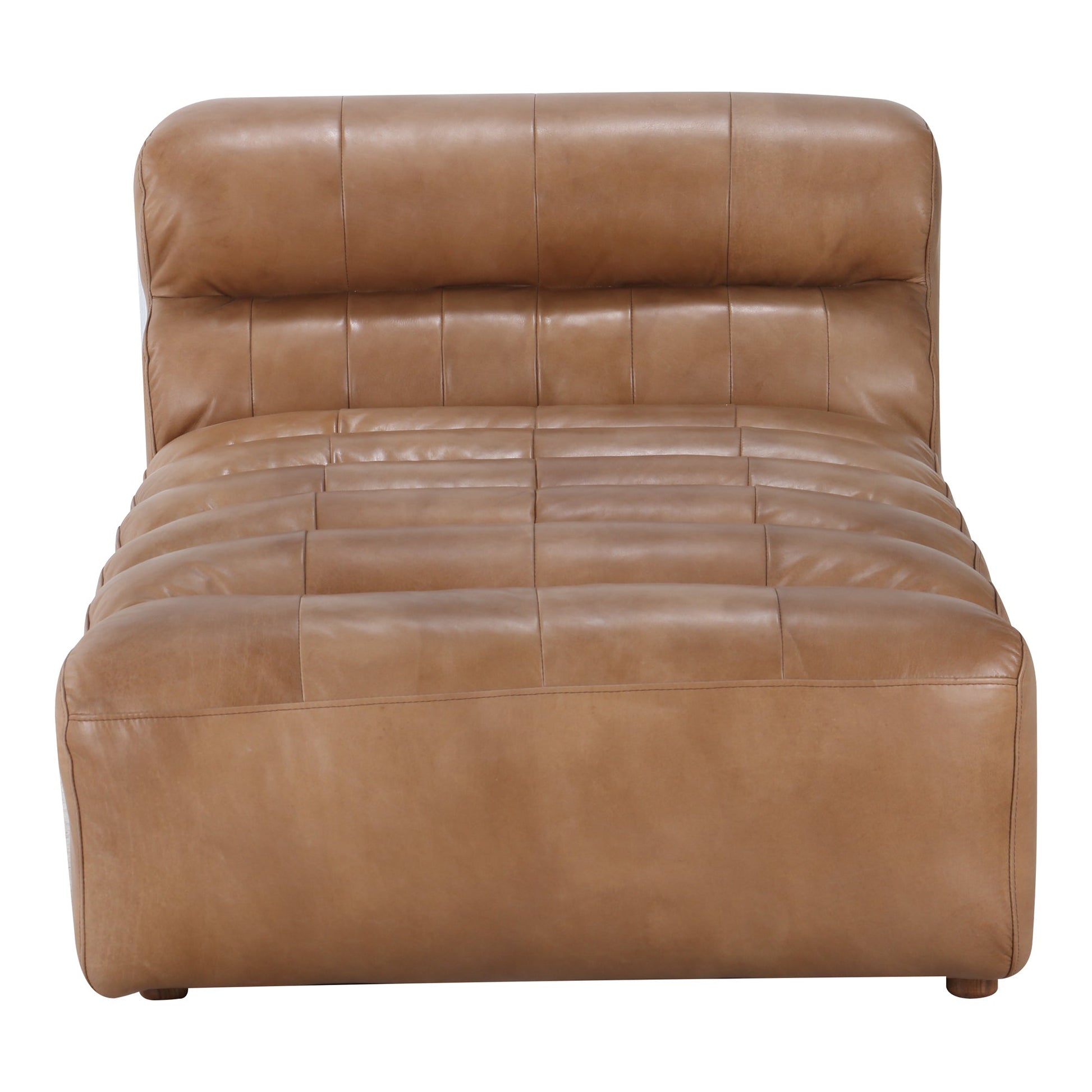 RAMSAY LEATHER CHAISE TAN-0