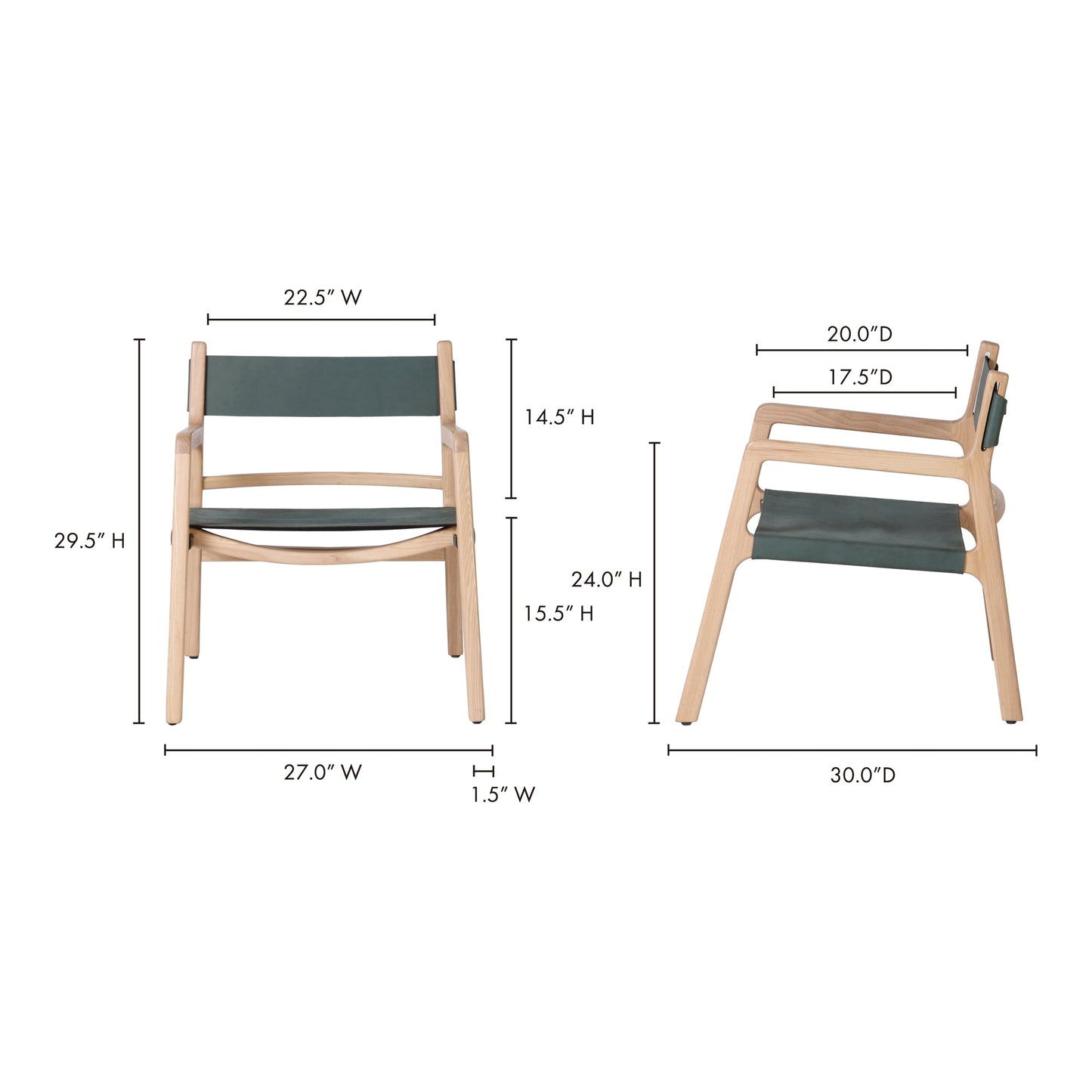 KOLDING CHAIR SEAGRASS GREEN LEATHER-6