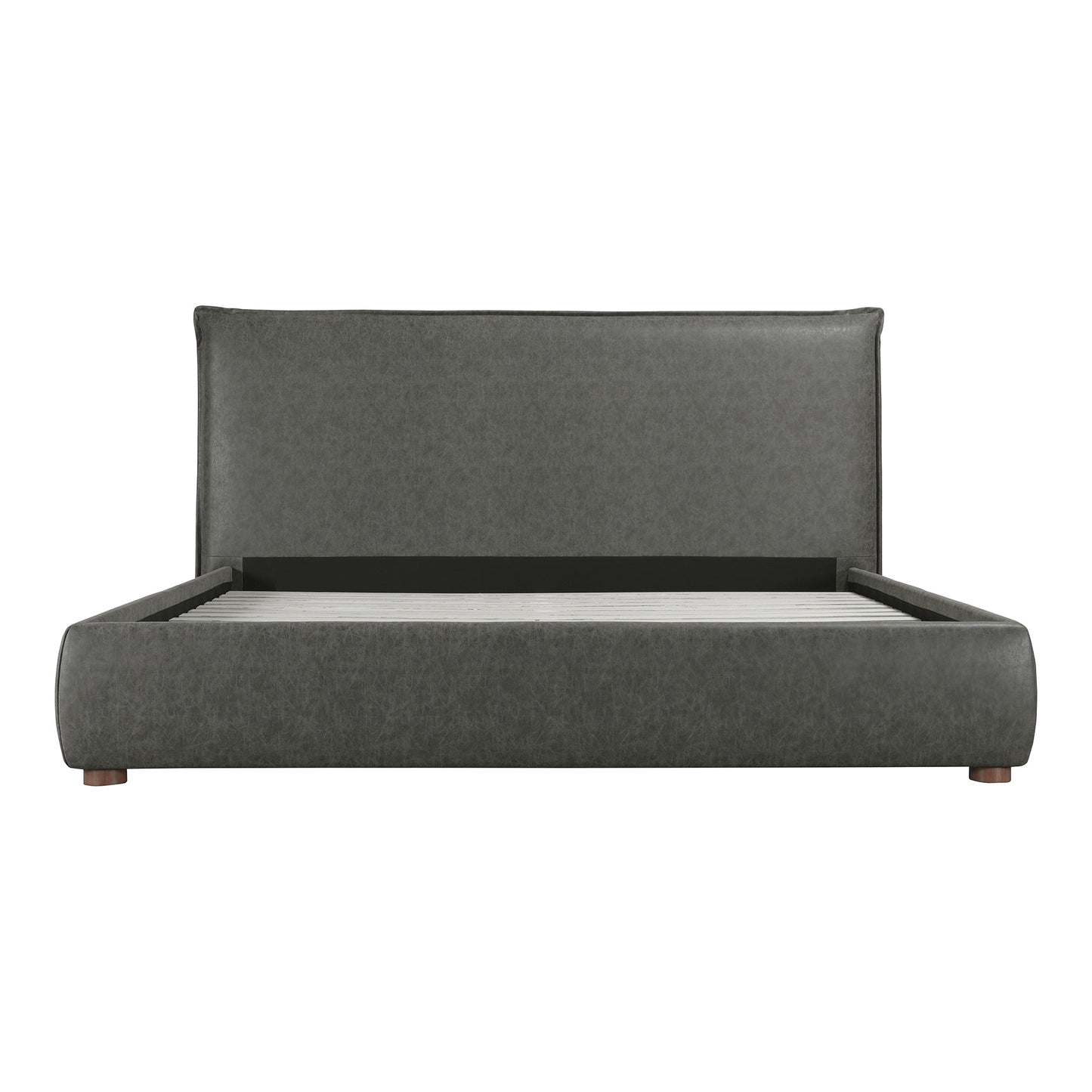 LUZON QUEEN BED SLATE VEGAN LEATHER-1