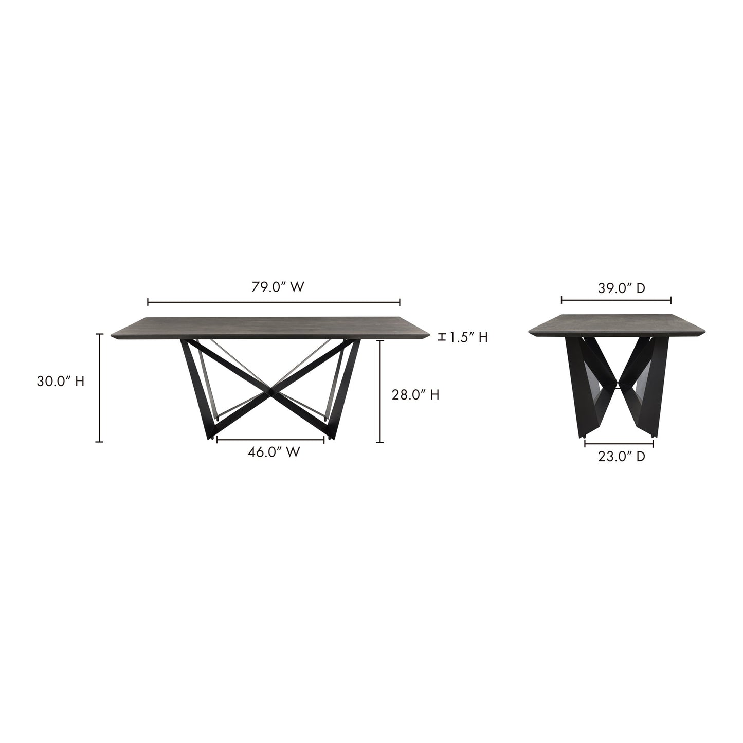 BROLIO DINING TABLE CHARCOAL-7