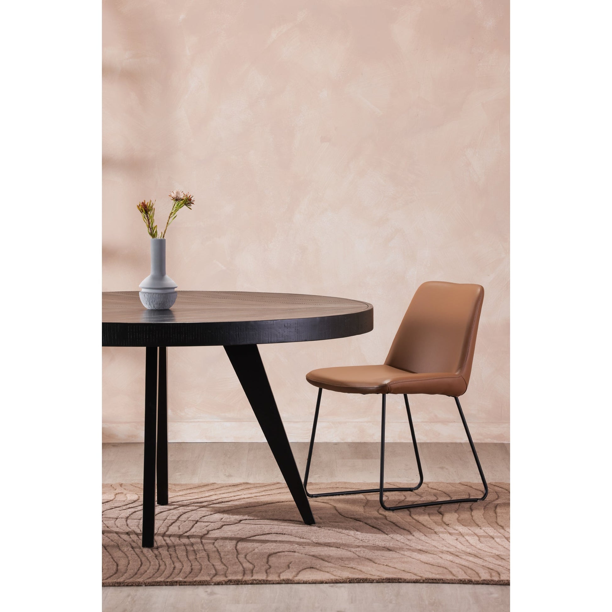 PARQ 60IN ROUND DINING TABLE BLACK-11