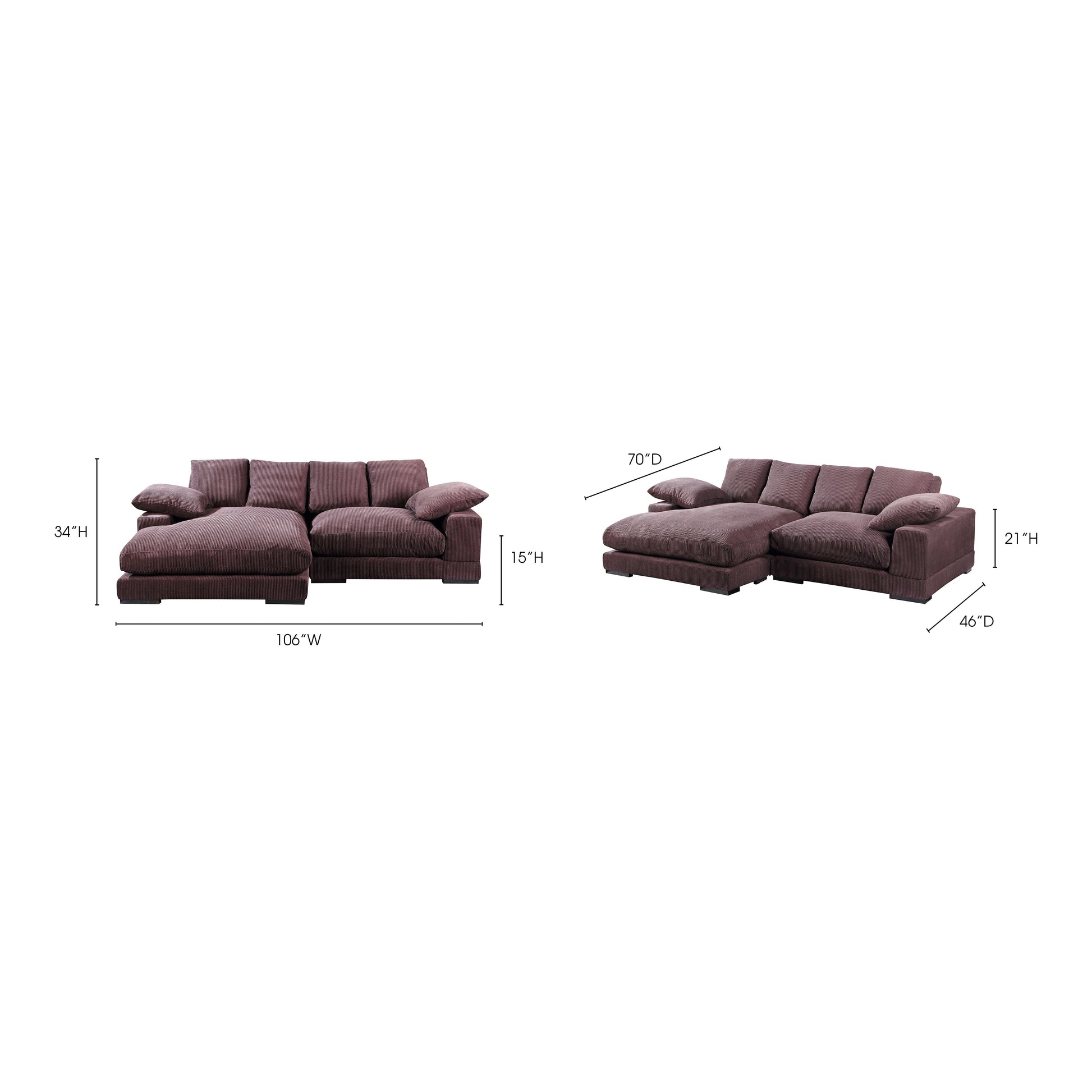 PLUNGE SECTIONAL DARK BROWN-6