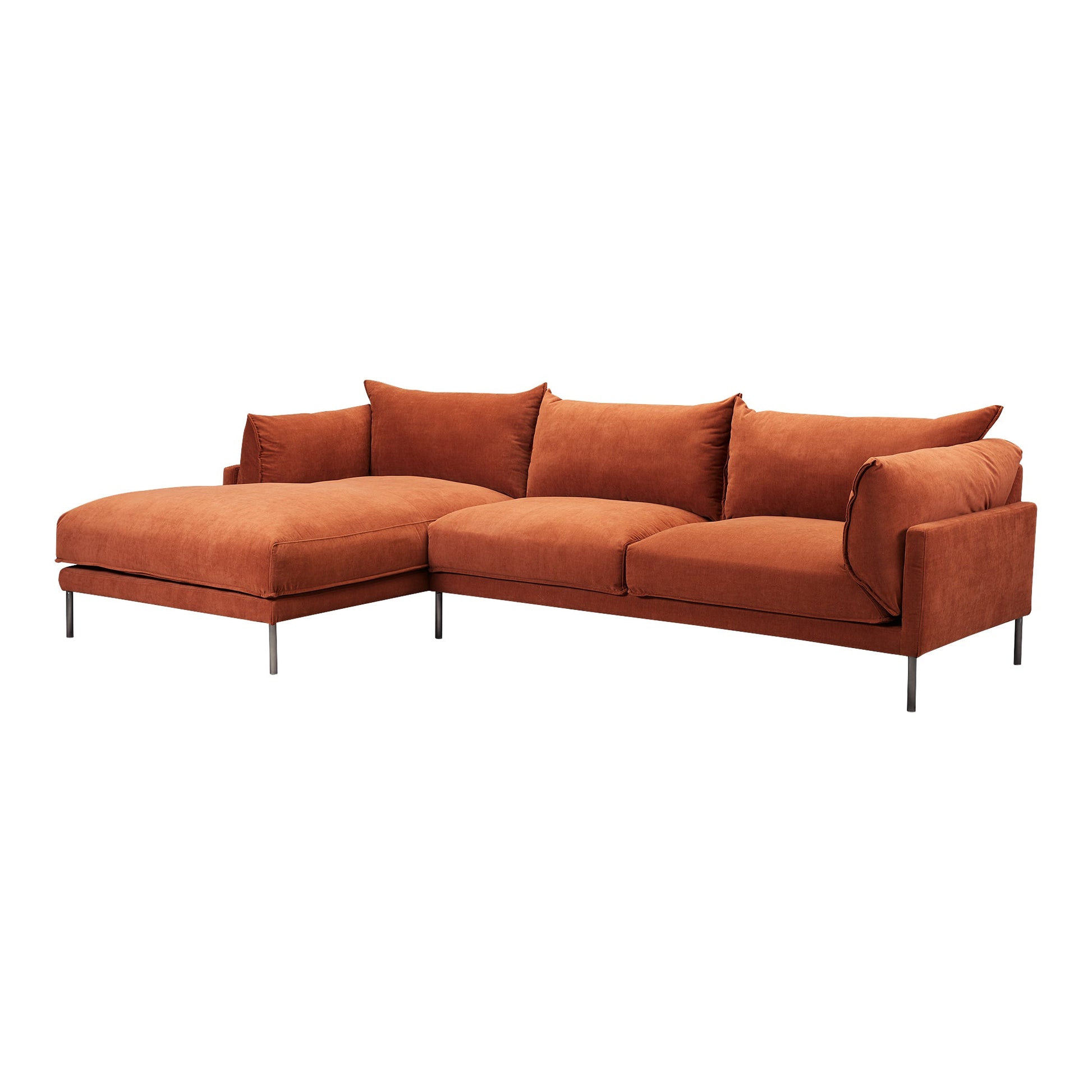 JAMARA SECTIONAL BURNT AUBURN LEFT-1