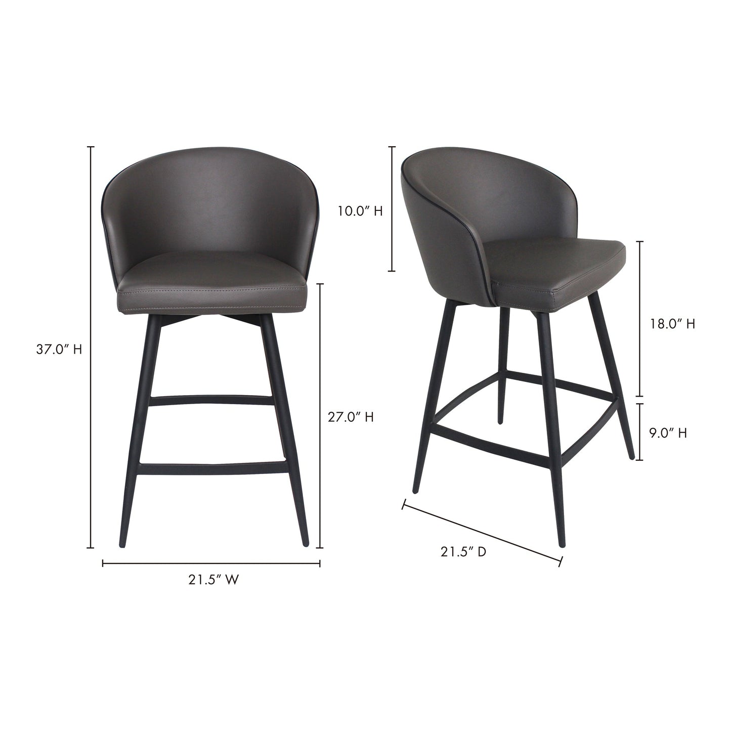 WEBBER SWIVEL COUNTER STOOL CHARCOAL-5