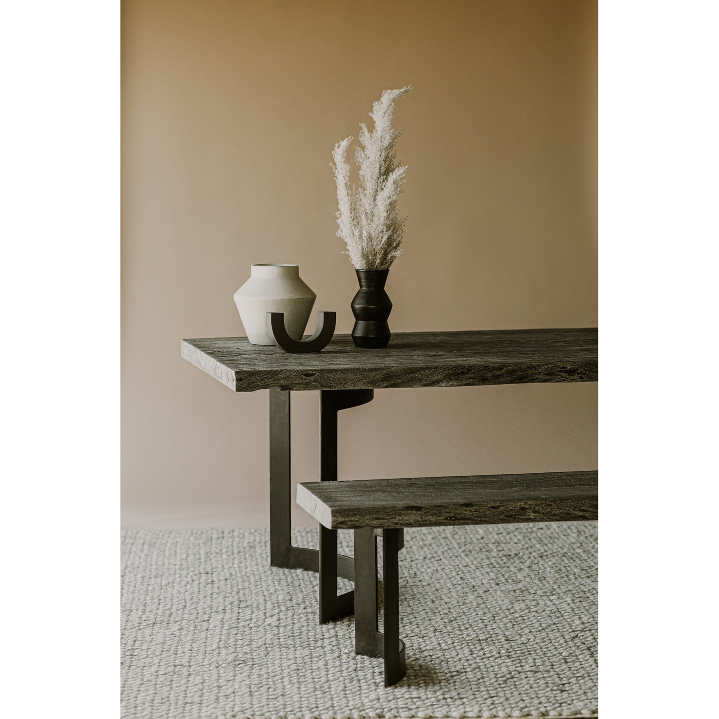 BENT DINING TABLE SMALL WEATHERED GREY-6