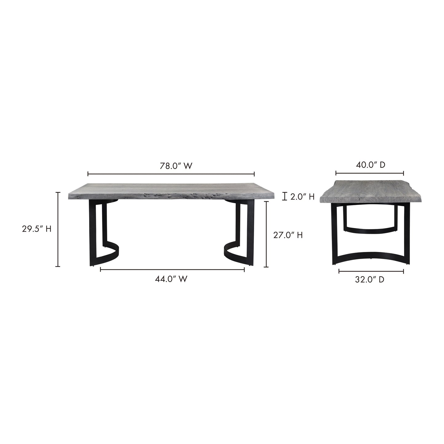 BENT DINING TABLE EXTRA SMALL WEATHERED GREY-5