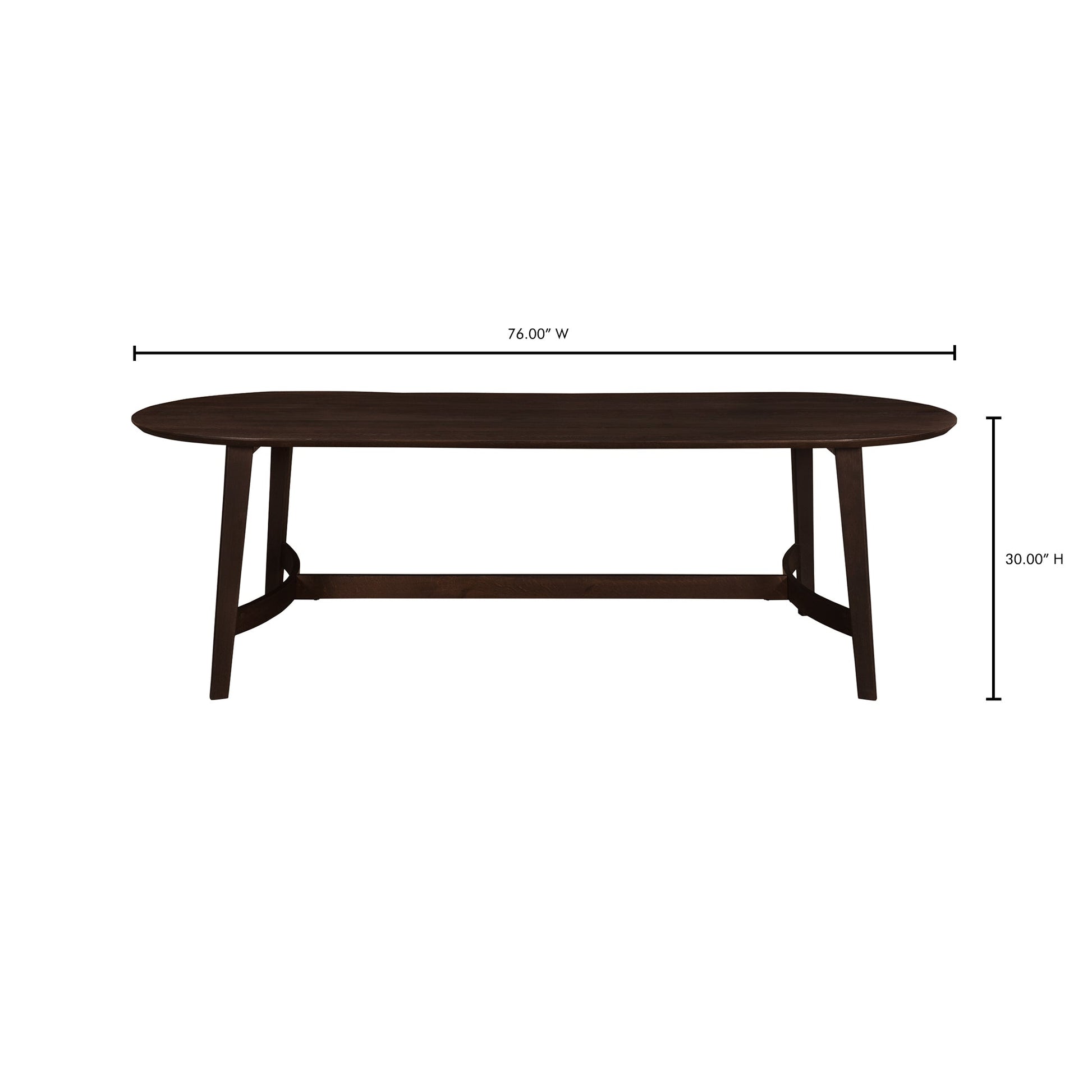 TRIE DINING TABLE SMALL DARK BROWN-8