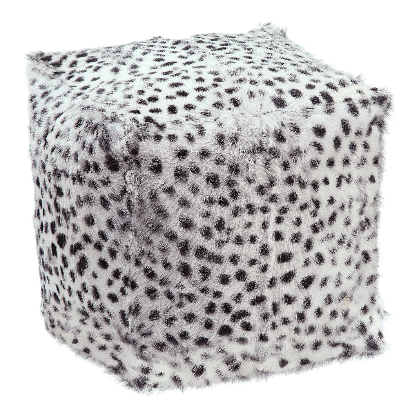 **SPOTTED GOAT FUR POUF LIGHT GREY-1