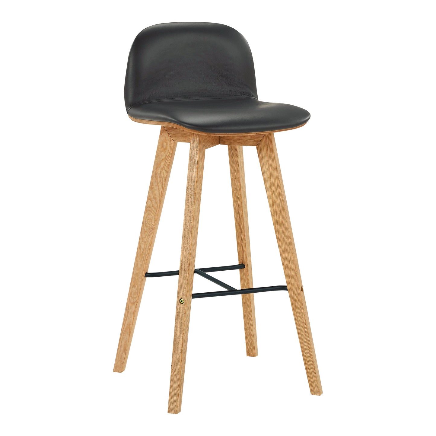 NAPOLI LEATHER BARSTOOL BLACK-1