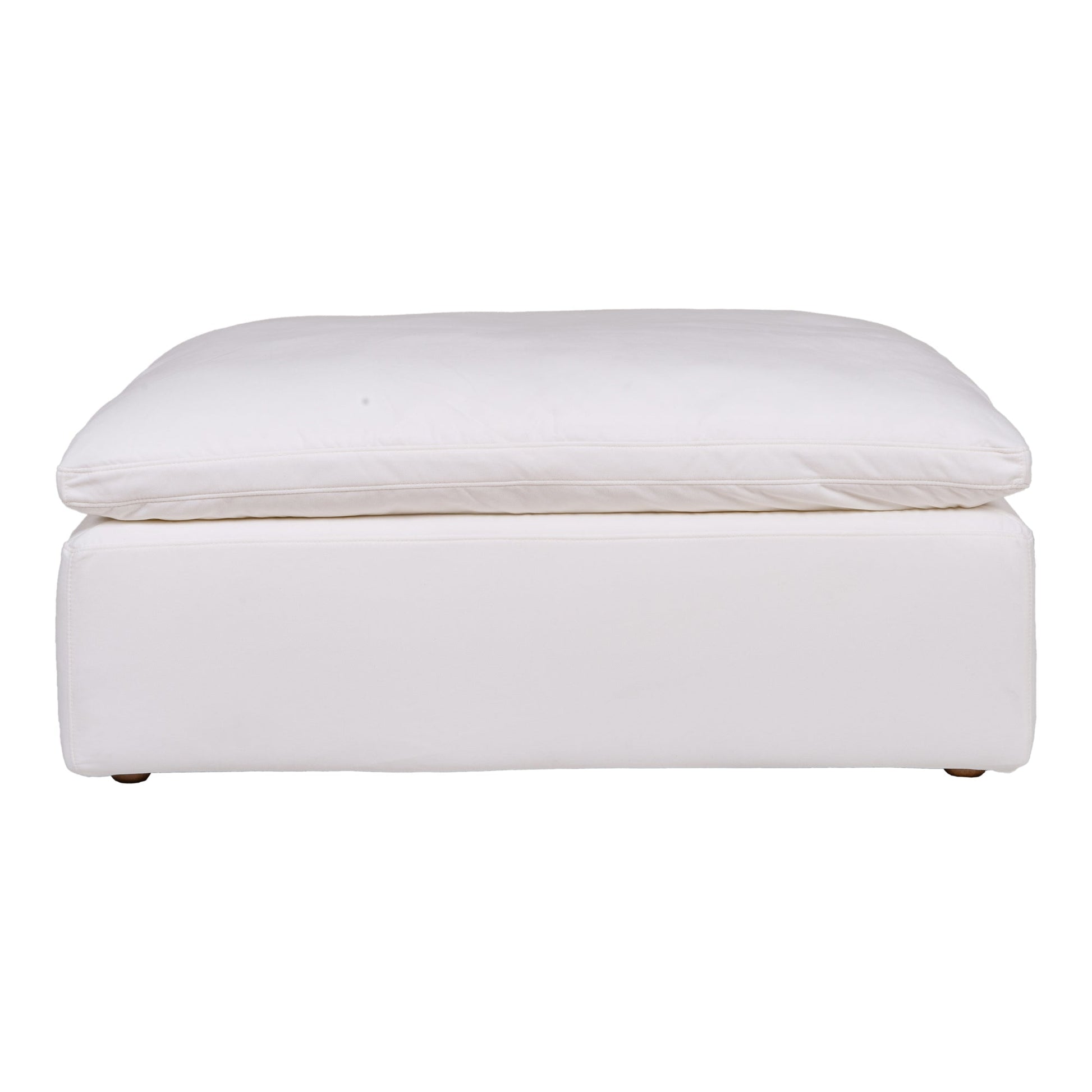 CLAY OTTOMAN PERFORMANCE FABRIC WHITE-0