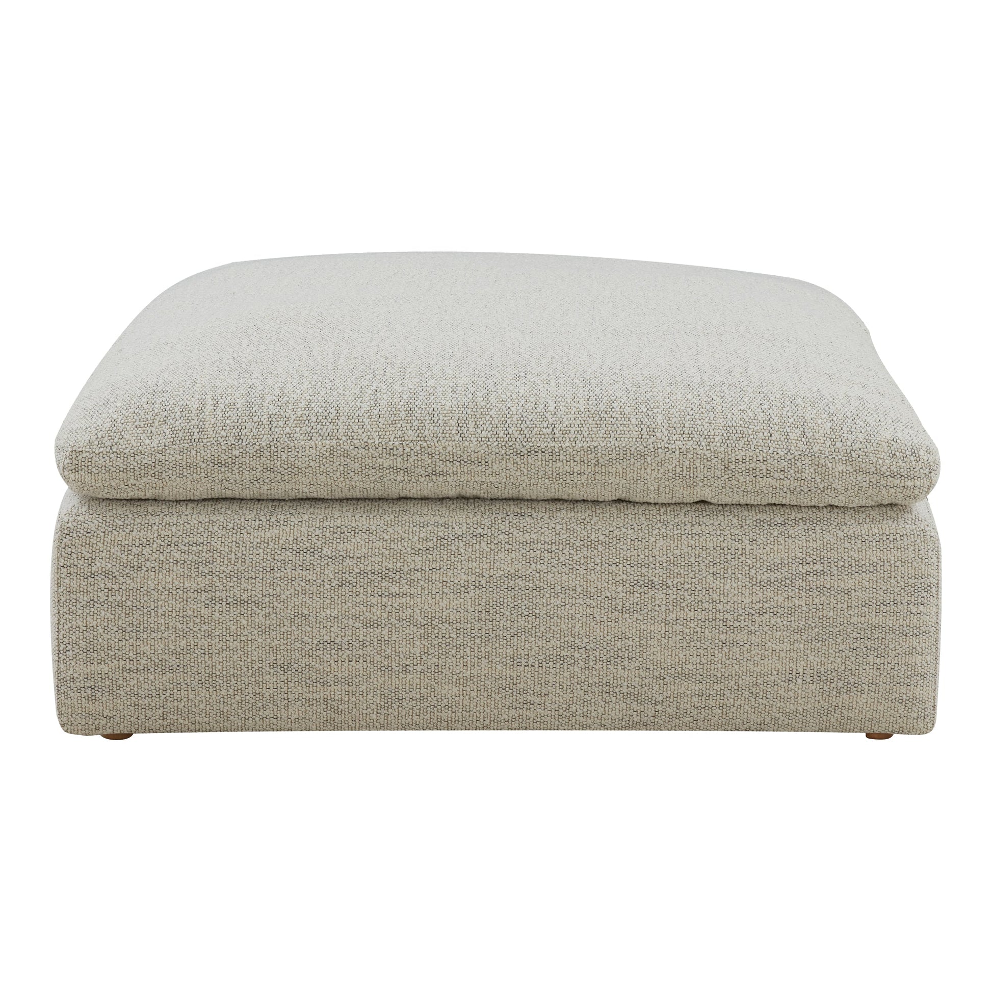 CLAY OTTOMAN PERFORMANCE FABRIC COASTSIDE SAND-0