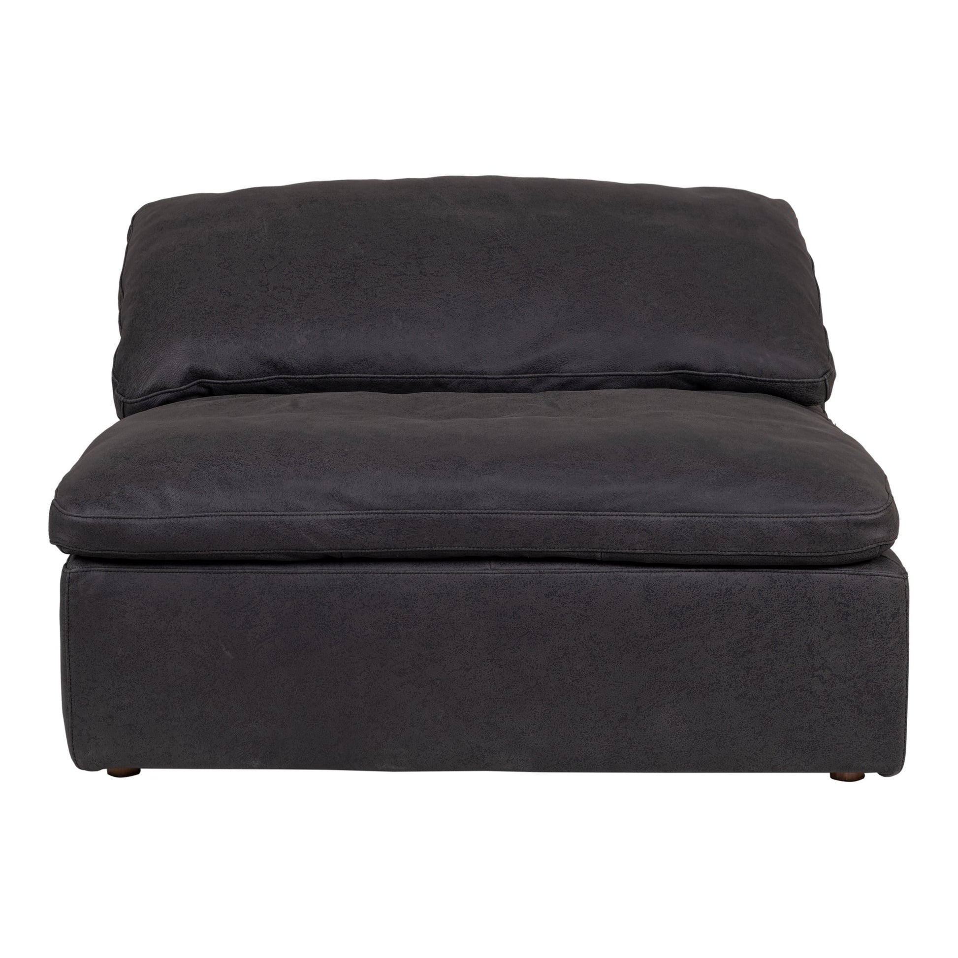 **CLAY SLIPPER CHAIR NUBUCK LEATHER BLACK-0