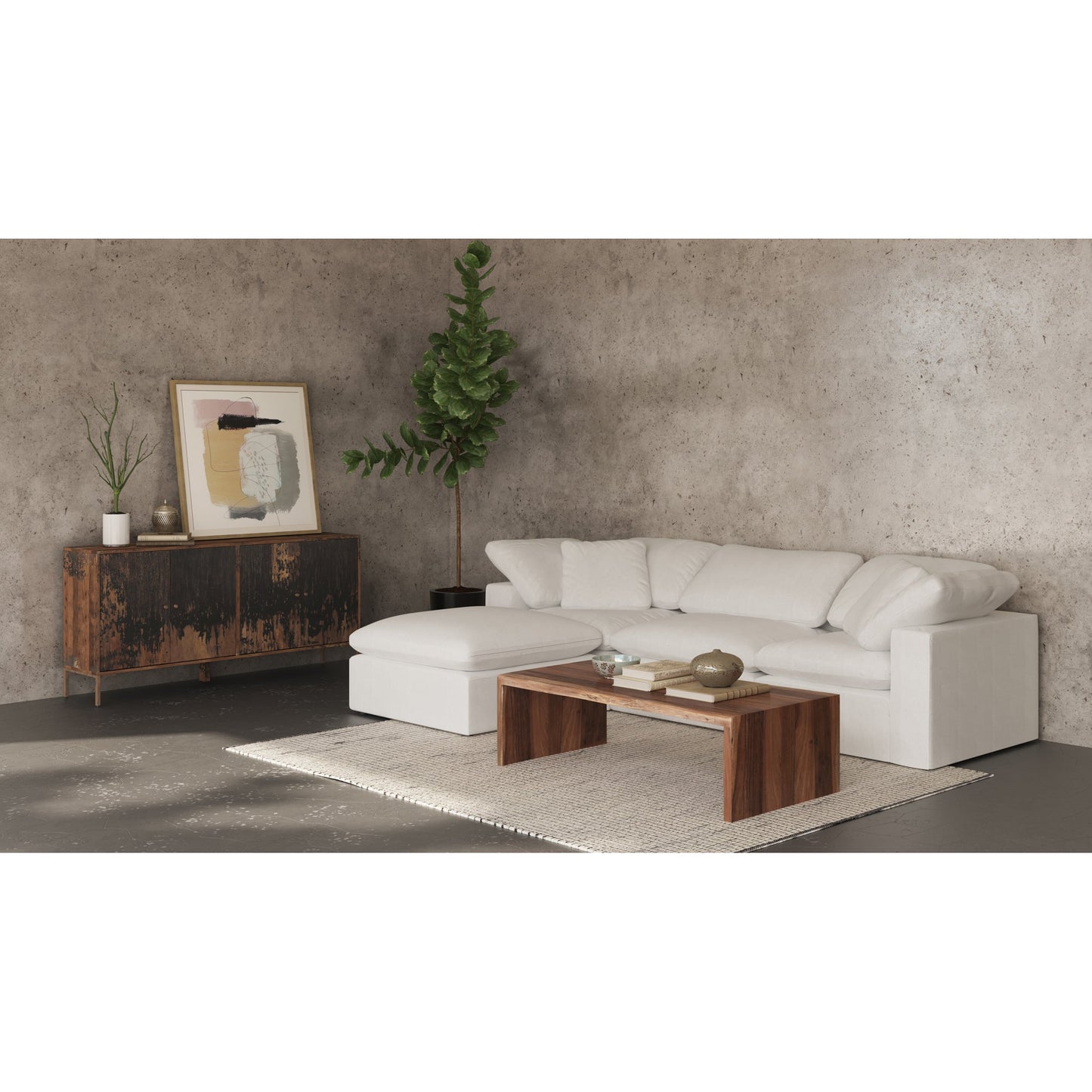 TERRA CONDO OTTOMAN PERFORMANCE FABRIC WHITE-6