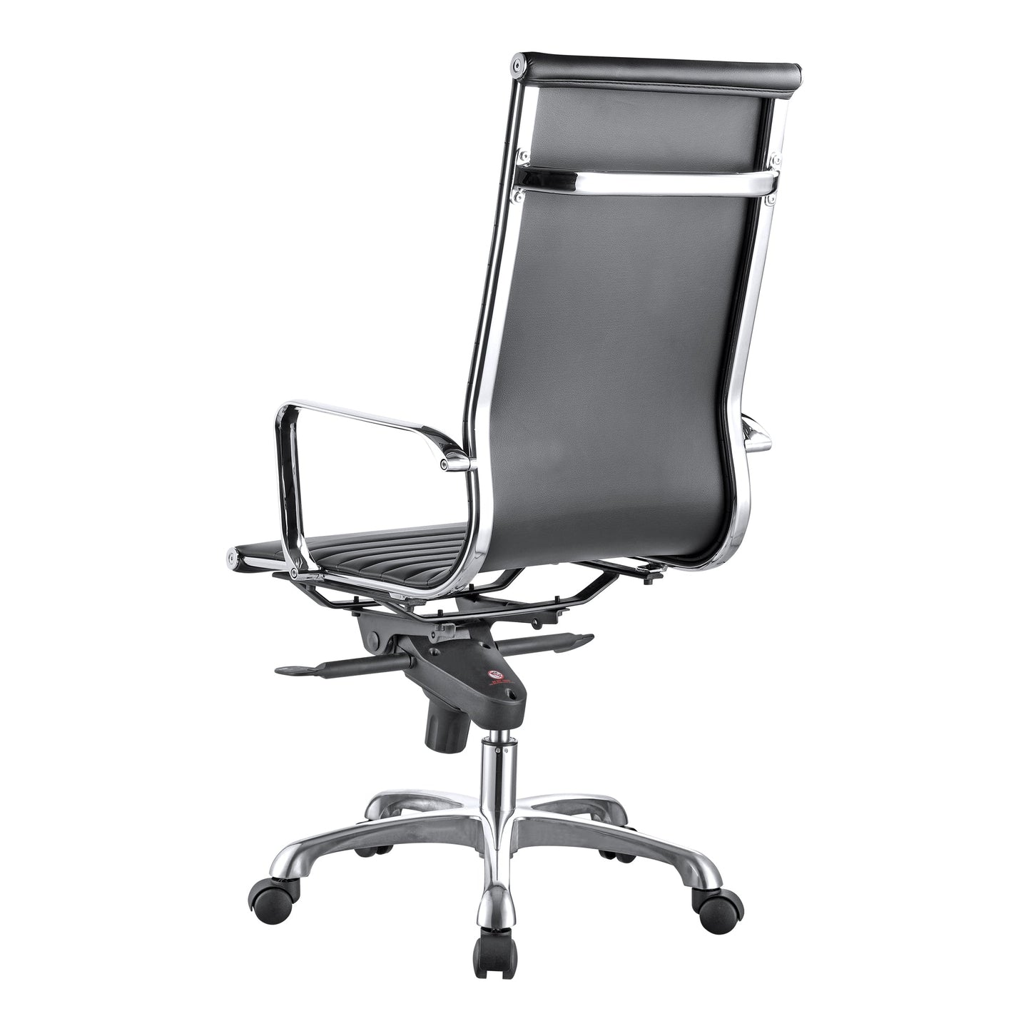 *STUDIO SWIVEL OFFICE CHAIR HIGH BACK BLACK VEGAN LEATHER-3